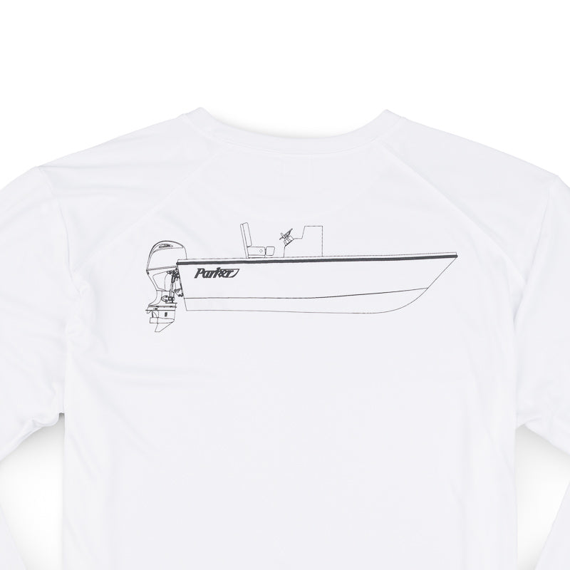 18SE LS Performance Sketch Tee - White