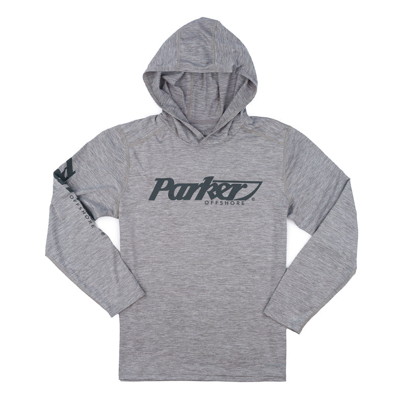 Cool Core LS Hooded Tee - Heather Grey