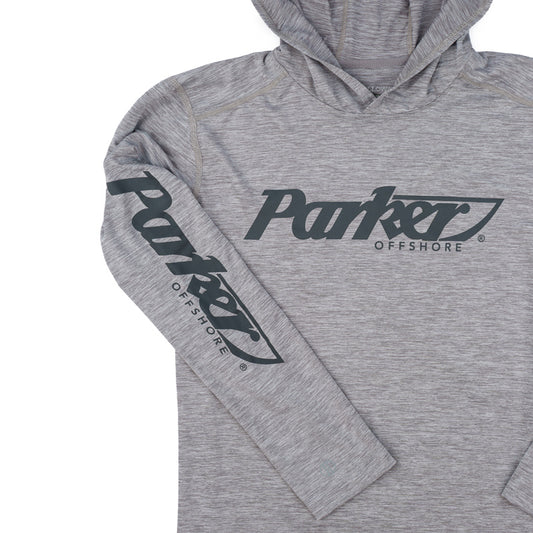 Cool Core LS Hooded Tee - Heather Grey