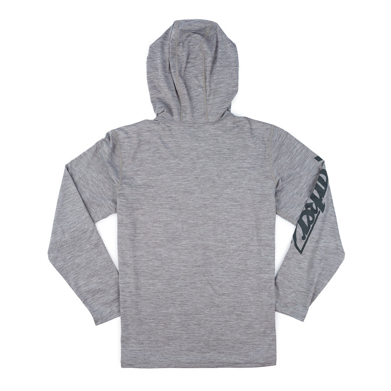 Cool Core LS Hooded Tee - Heather Grey