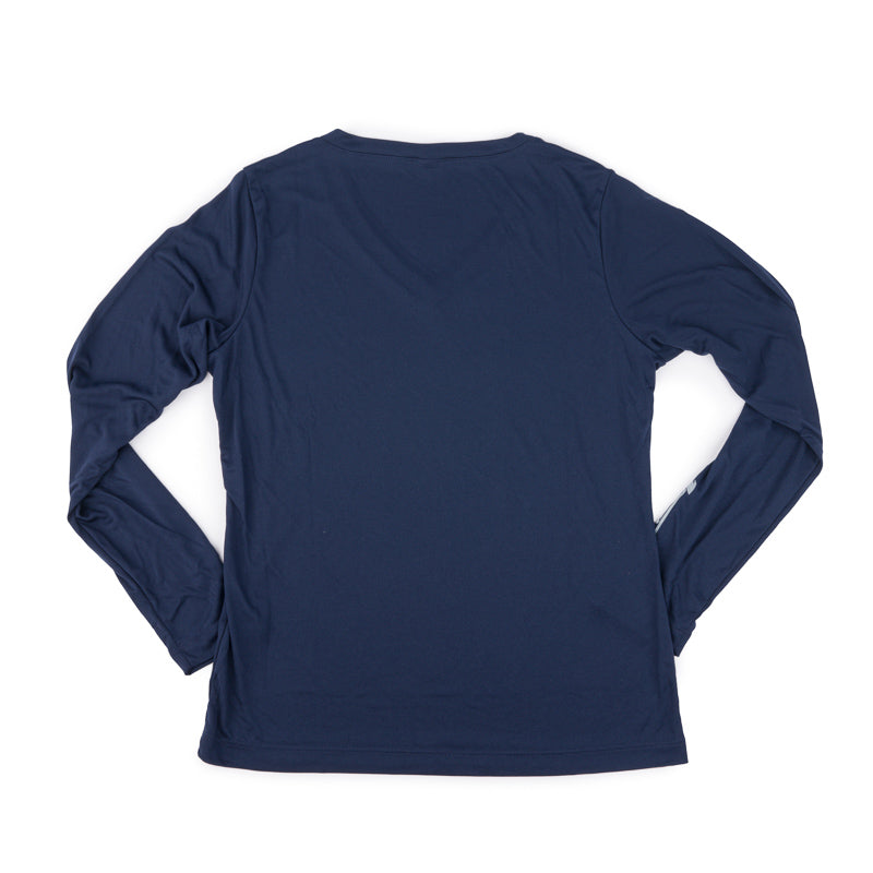 Women's Attain LS V-Neck Tee - Navy