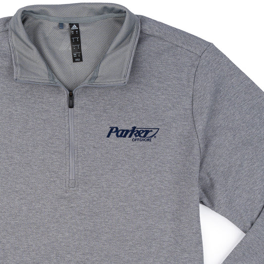 Adidas 1/4 Zip Sweater - Grey Melange