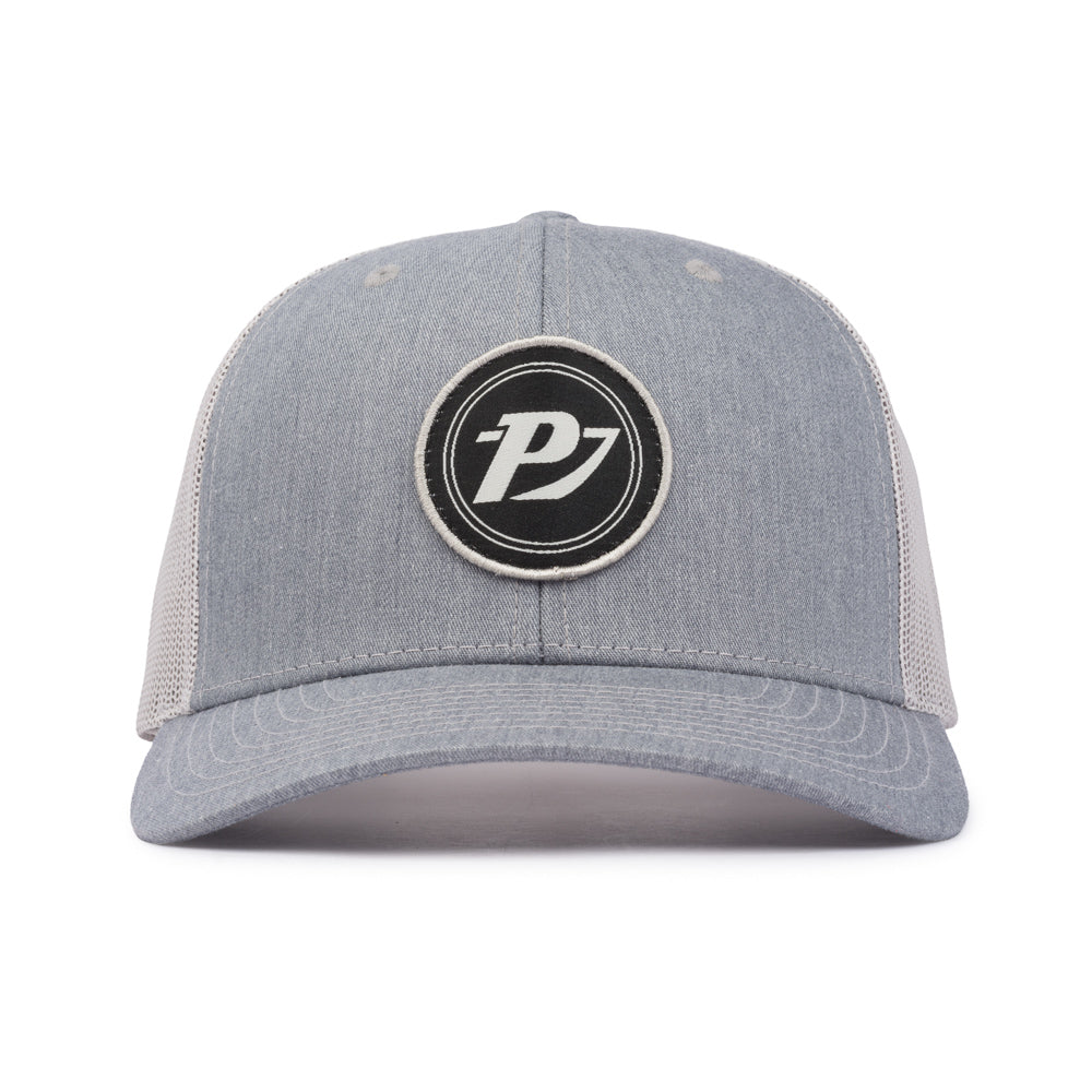 Classic Trucker Patch Cap - Heather Grey / Light Grey