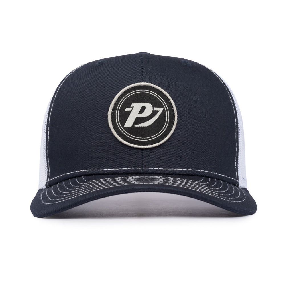 Classic Trucker Patch Cap - Navy / White