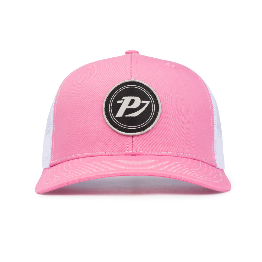 Classic Trucker Patch Cap - Hot Pink / White