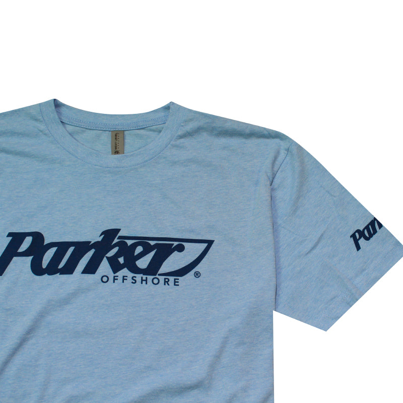Blended Soft Logo Tee - Heather Columbia Blue