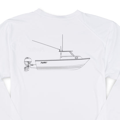 2420SC LS Performance Sketch Tee - White - CLEARANCE
