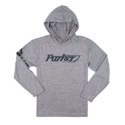 Cool Core LS Hooded Tee - Heather Grey