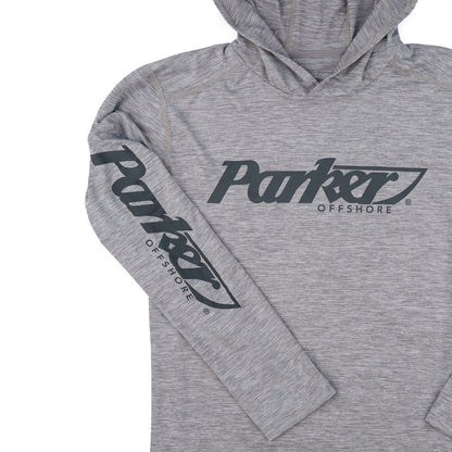 Cool Core LS Hooded Tee - Heather Grey