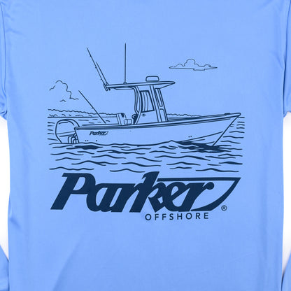 LS UV Console Hooded Tee - Bimini Blue