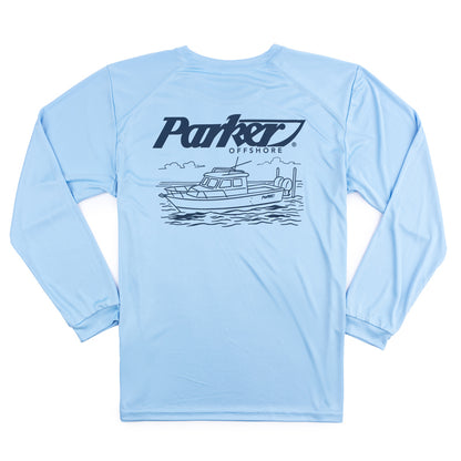 LS UV Cabin Tee - Blue Mist