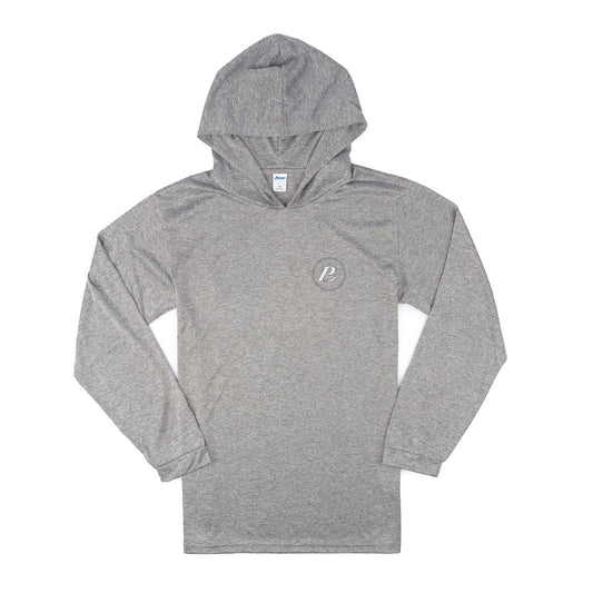 LS Icon Performance Hoodie Tee - Heather Grey