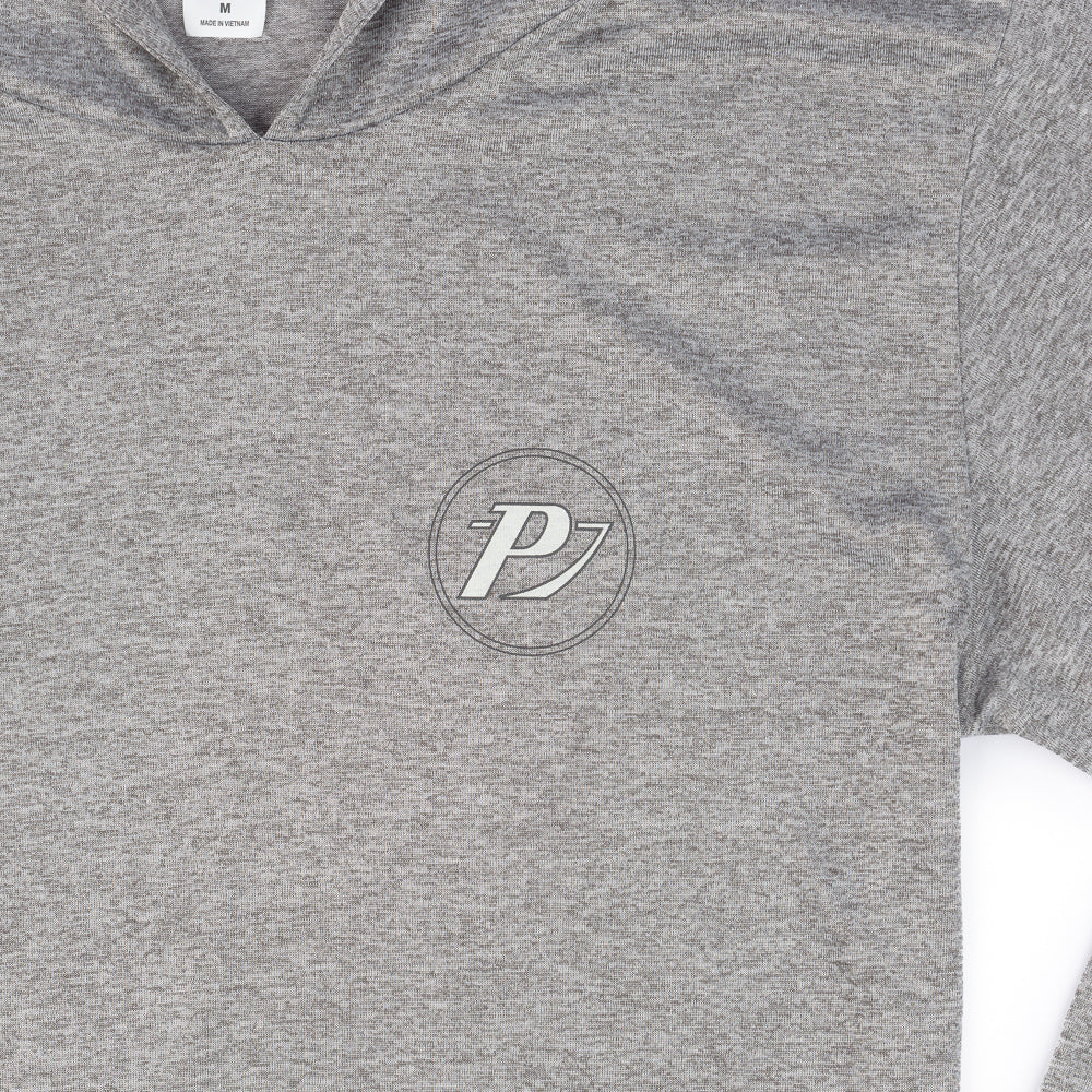 LS Icon Performance Hoodie Tee - Heather Grey