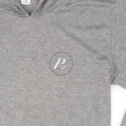 LS Icon Performance Hoodie Tee - Heather Grey