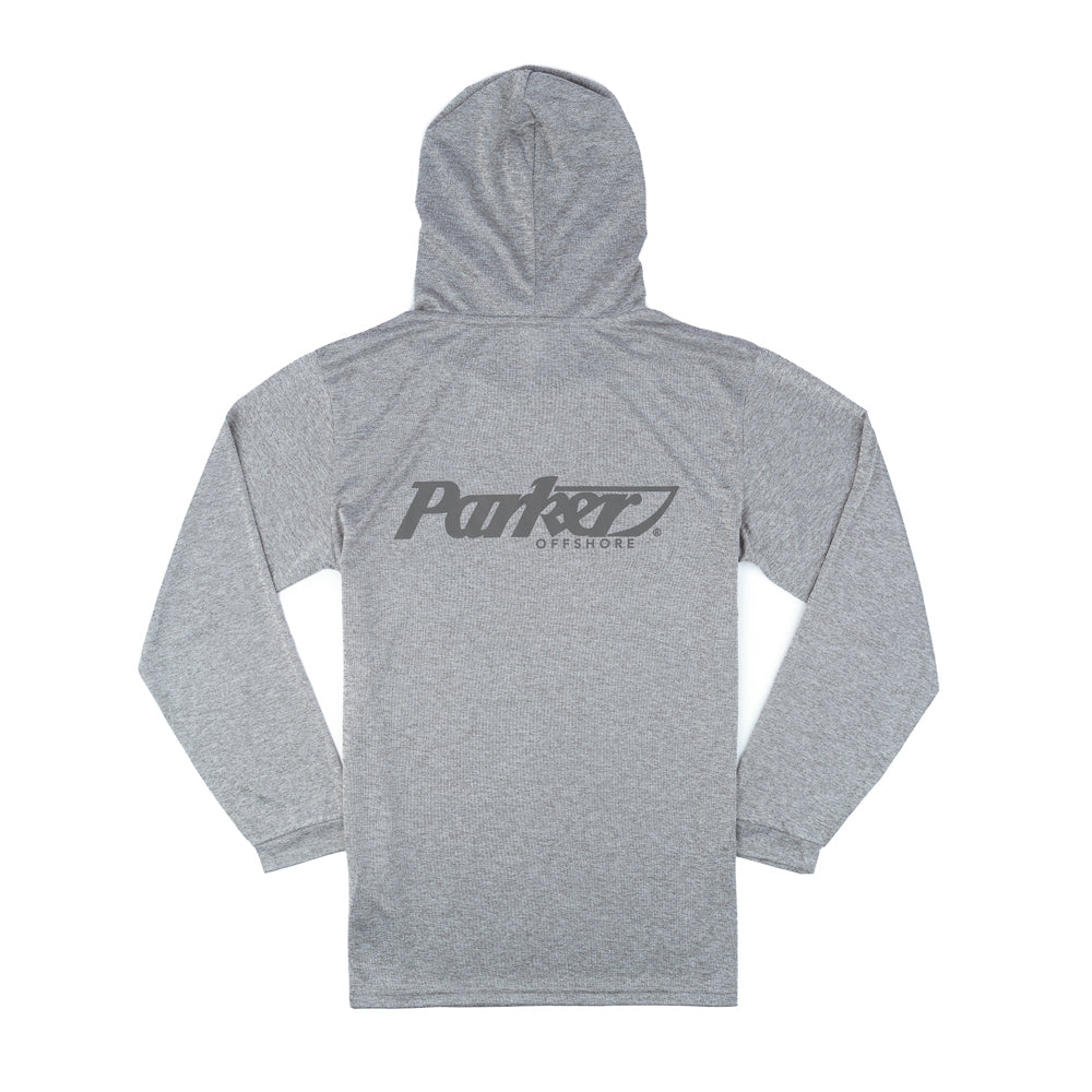 LS Icon Performance Hoodie Tee - Heather Grey