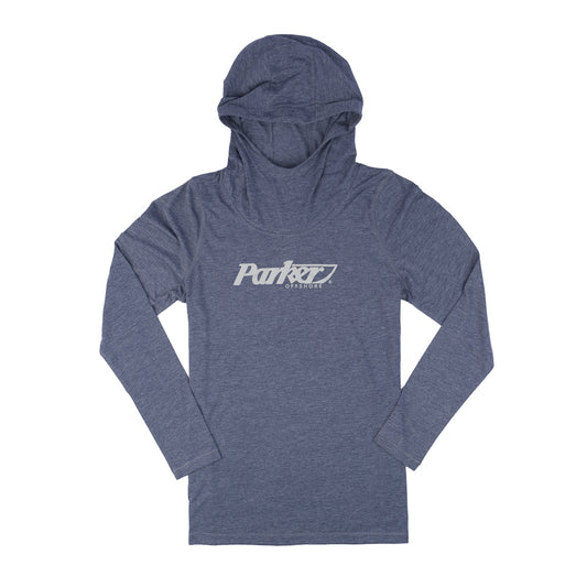 Women's LS Hoodie Tee - Navy Heather