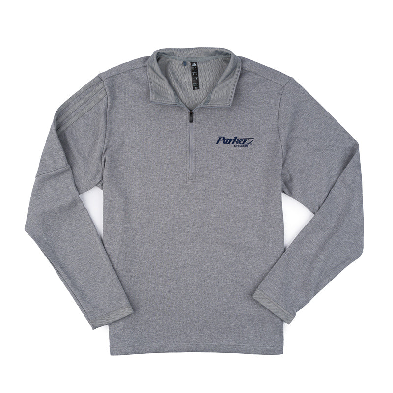 Adidas 1/4 Zip Sweater - Grey Melange