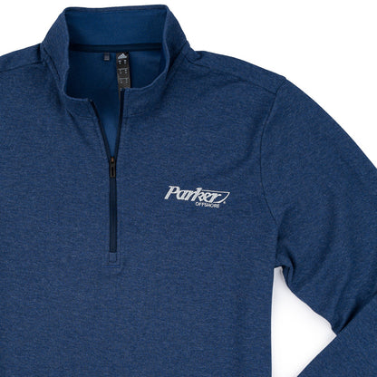 Adidas 1/4 Zip Sweater - Navy Melange