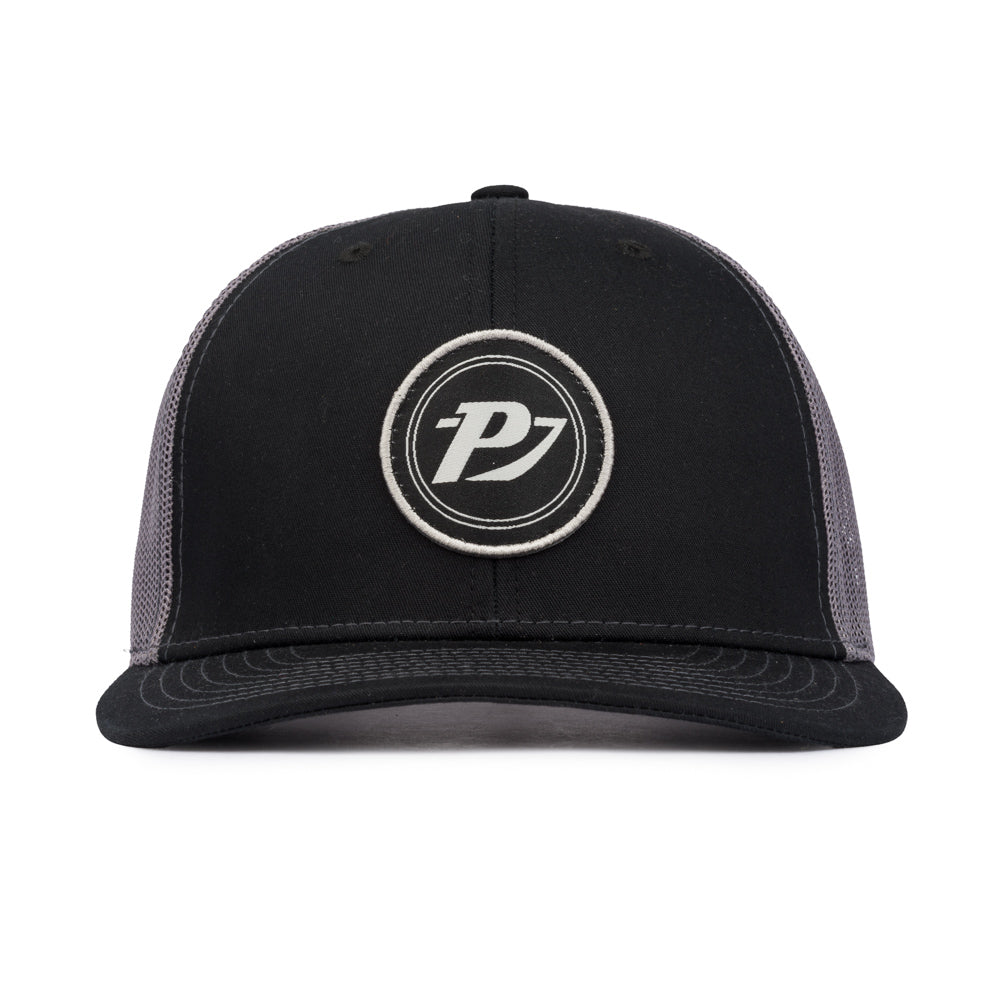 Classic Trucker Patch Cap - Black / Charcoal