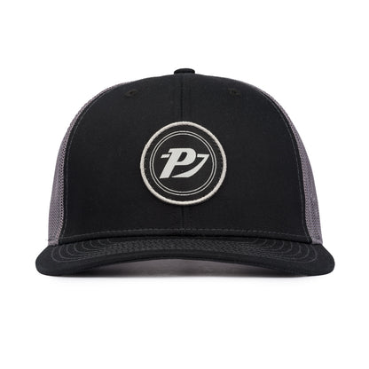 Classic Trucker Patch Cap - Black / Charcoal