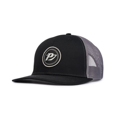 Classic Trucker Patch Cap - Black / Charcoal