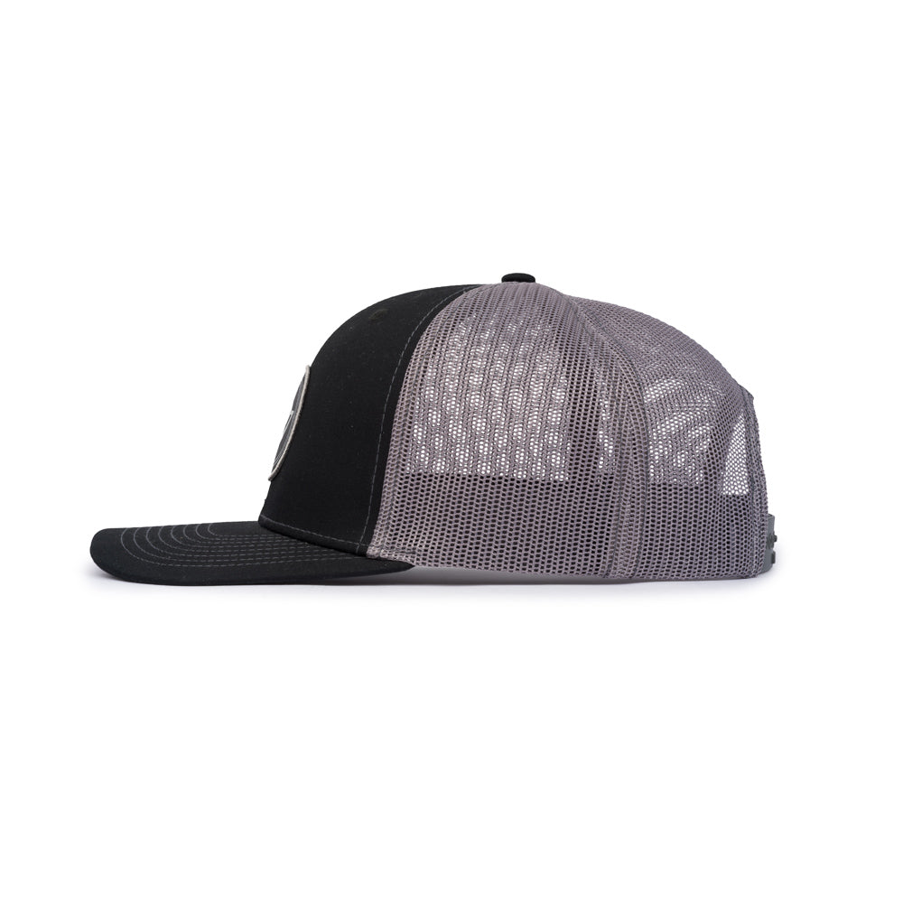 Classic Trucker Patch Cap - Black / Charcoal