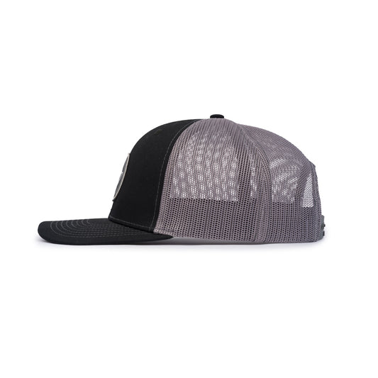 Classic Trucker Patch Cap - Black / Charcoal