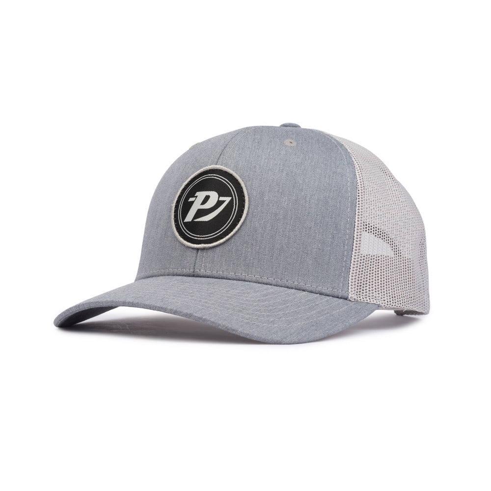 Classic Trucker Patch Cap - Heather Grey / Light Grey