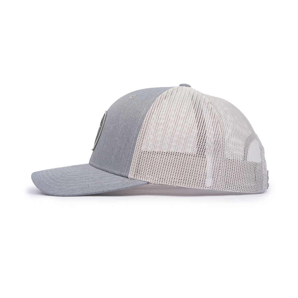 Classic Trucker Patch Cap - Heather Grey / Light Grey