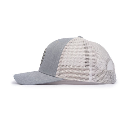 Classic Trucker Patch Cap - Heather Grey / Light Grey