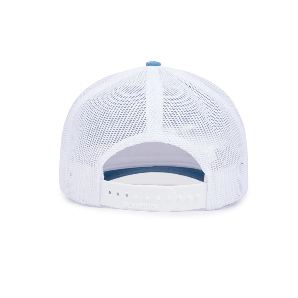 Classic Trucker Patch Cap - Columbia Blue / White