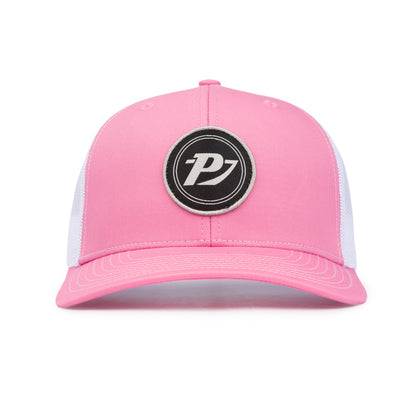 Classic Trucker Patch Cap - Hot Pink / White