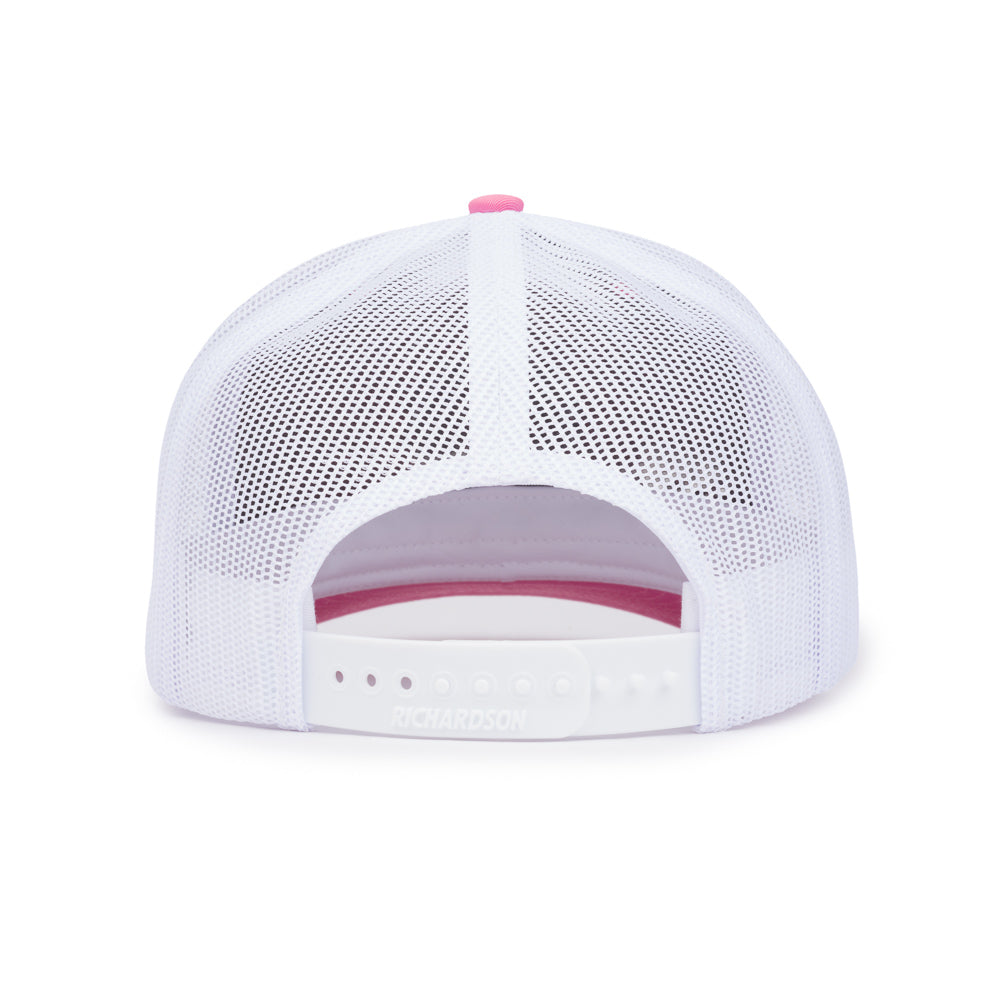 Classic Trucker Patch Cap - Hot Pink / White