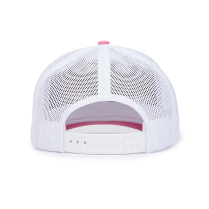 Classic Trucker Patch Cap - Hot Pink / White