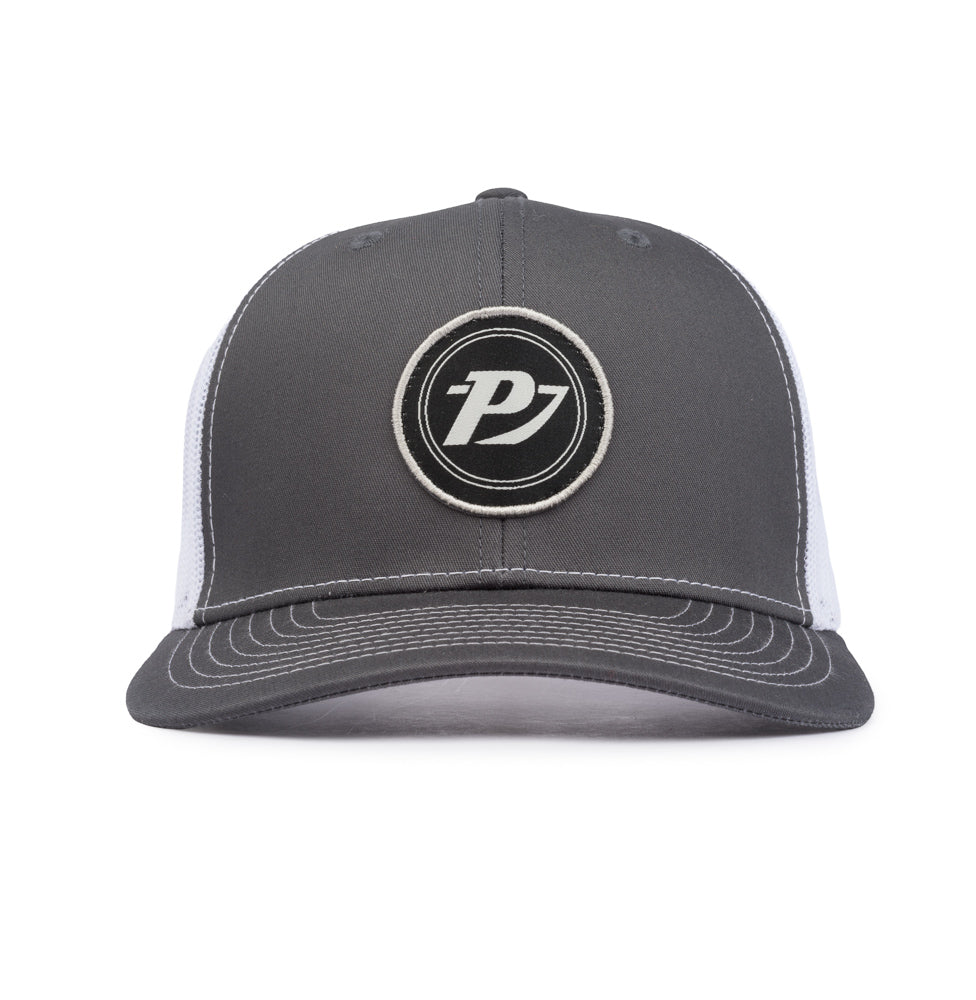 Classic Trucker Patch Cap - Charcoal / White