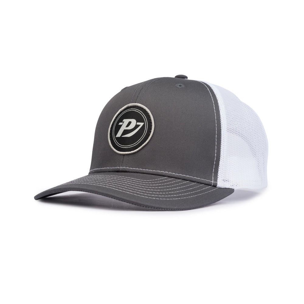 Classic Trucker Patch Cap - Charcoal / White