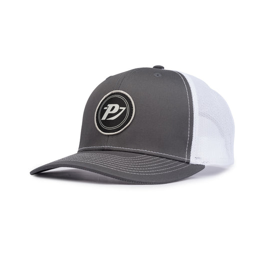 Classic Trucker Patch Cap - Charcoal / White