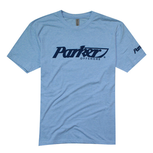 Blended Soft Logo Tee - Heather Columbia Blue