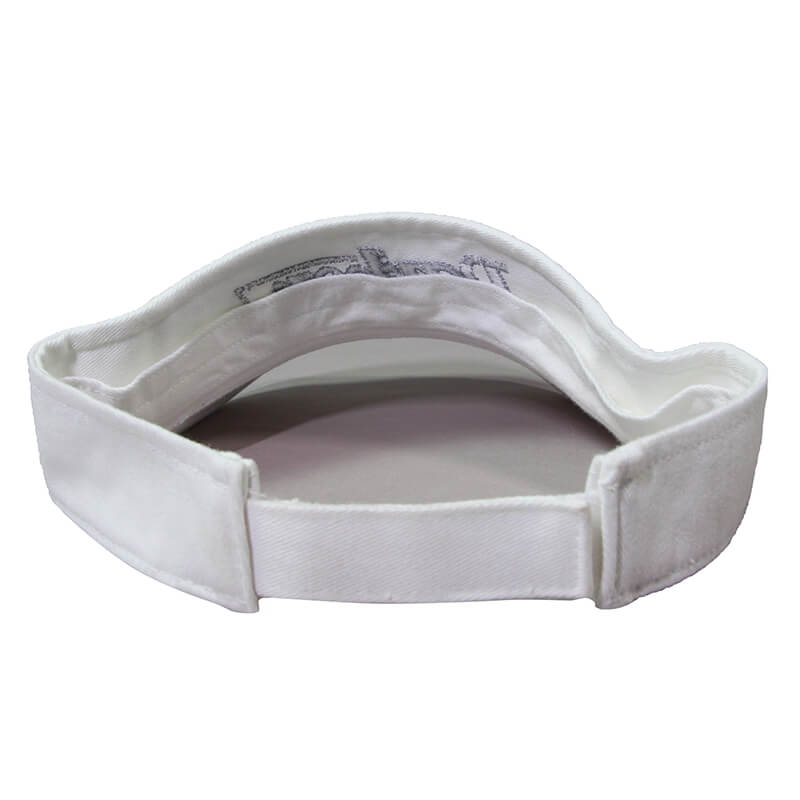 Washed Cotton Visor - White - CLEARANCE